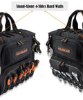 46 Pocket 26 Inch Rolling Tool Bag On Wheels For Pros Large Capacity Tool Tote With Heavy Duty Wheels And Rugged Base HVAC Electrician Organizer Tool Bags For Men