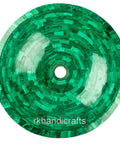 Top Shelf Malachite Green Vessel Sink With A Slick Nonporous Glaze That Hits Different For Trendy Bathroom Vanities Restaurant Bars And Modern Offices 21 Inch Square Wash Basin Absolute Drip top view of glossy green sink