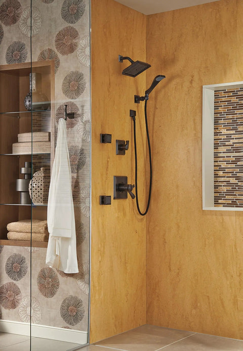 Wall Elbow Square Faucet Fitting In Venetian Bronze For Replacement Or New Construction Durable Finish in modern shower