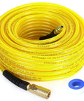 Badass 1/4 Inch By 100 Feet Air Compressor Hose Crafted From Tough Reinforced Polyurethane With Dope All Weather Flex and 300 Psi