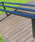 Beefy Heavy Duty Table Base For Glass Or Granite Tops Industrial Metal Frame Supports Up To 1000 Lb With 28 Inch Height Outdoor View