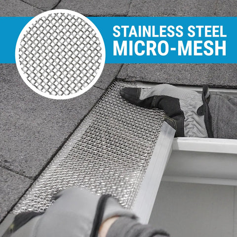 High Flow Inside Miter Kit Gutter Guard 3 Pack For 5 Inch Gutters Stainless Steel 8 Mesh Micro Mesh Design Pre Cut Fit Easy Install