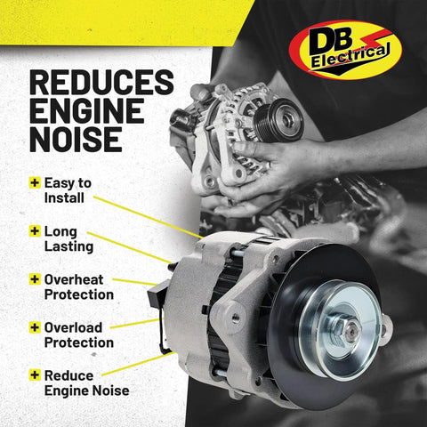 High Output MerCruiser Alternator Replacement For Marine Engines And Boats held by mechanic, focused on durability features.