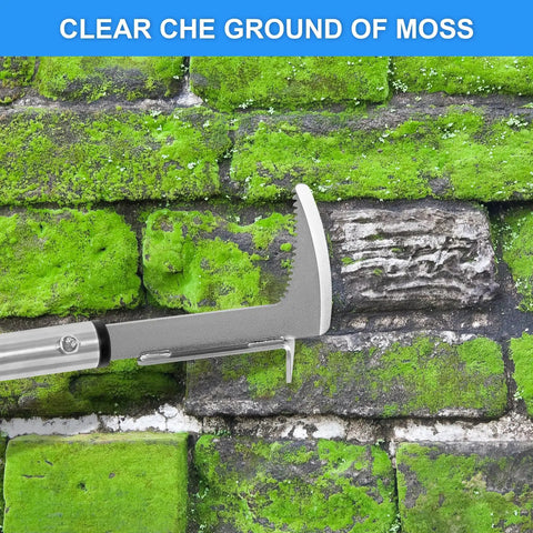 Go To Crevice Weeder With Long Handle For Sidewalk Cracks Stainless Steel Manual Weed Puller removing moss between bricks
