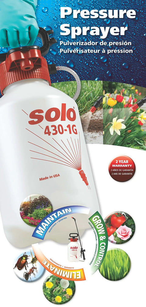 1-Gallon Handheld Farm and Garden Sprayer With Easy Fill Funnel Top And Large Secondary Opening, showcasing sprayer features