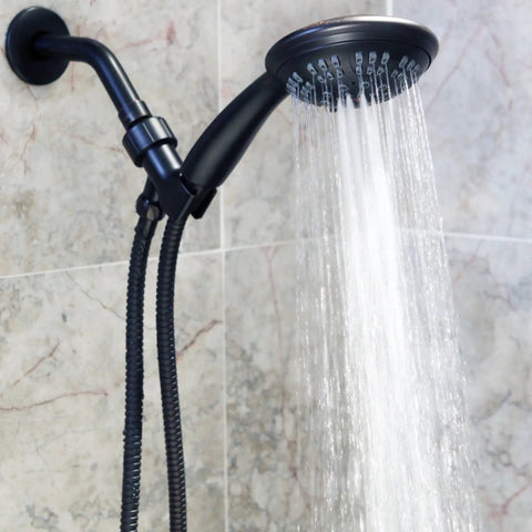 6 Function High Pressure Handheld Shower Kit With Hose And Mount Easy Install Boost Low Water Pressure For Baths In Oil Rubbed Bronze Finish