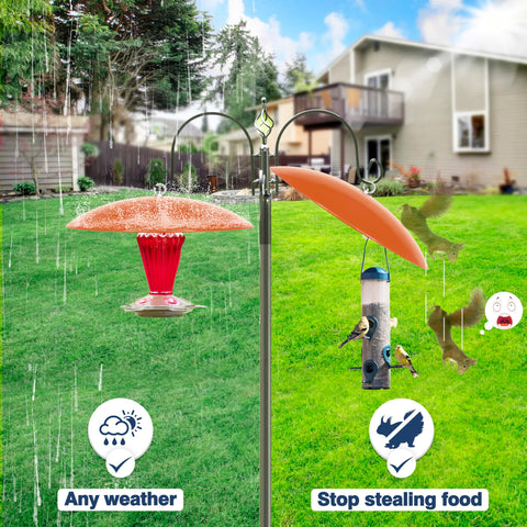 13 Inch Hummingbird Feeder Shade Cover Rain Shield Dome for Outdoor Bird Feeders Two Pack Terracotta Weather Guard