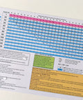 Imperial No Deco Dive Table Waterproof Plastic Dive Planner for Scuba Pros and Instructors 250x180mm with reference chart