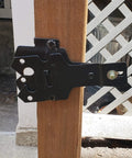 Lockable Post Mount Latch For Wood Gates And Doors Black Finish Heavy Duty Contractor Grade Gate Latch For Secure Outdoor Use