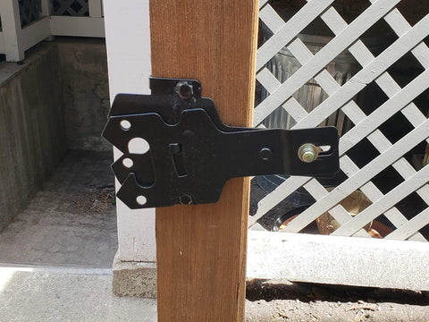 Lockable Post Mount Latch For Wood Gates And Doors Black Finish Heavy Duty Contractor Grade Gate Latch For Secure Outdoor Use