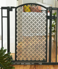 Walk Through Baby And Pet Gate Easy To Use For Doorways And Stairways No Drill Pressure Mount Adjustable from 28 To 42 Inches Wide