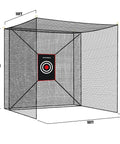 Heavy Duty Golf Batting Cage Net for Backyard Practice With Extra Striking Net Frame Not Included Weather Resistant UV Treated Polyester Netting Built Tough for Hard Hitting Golf Balls and Easy Sports Training, 10x10 ft dimensions