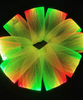 Glowing mesh of Dope LED Fiber Optic Mesh Light Kit For Ceiling And Tree Decor With Remote Control in green and red hues