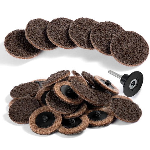 Coarse 2 Inch Quick Change Sanding Discs With One Quarter Inch Shank For Die Grinder Set Pro Grade Aluminum Oxide Open Web