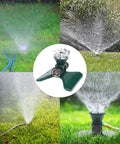 Heavy Duty Metal Square Lawn Sprinkler 360 Degree Rotary Water Sprinkler For Yard And Garden Connectable Automatic Irrigation System Up To 35 Ft Diameter Coverage Rust-Resistant And Durable