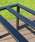 Beefy Heavy Duty Table Base For Glass Or Granite Tops Industrial Metal Frame Supports Up To 1000 Lb With 28 Inch Height outdoors