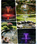 Pond Fountain Pump Kit With RGB Lights And Remote Control Low Noise No Fuss Submersible 660GPH Water Pump for various ponds and gardens.