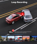 Two cars on road captured by 4K Front And Rear Dash Cam With Starvis 2 Sensor GPS WiFi For Fast Download And Free Memory Card Included.