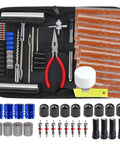 All-In-One 68-Piece Ride-Ready Heavy Duty Tire Repair Kit For Cars, Motorcycles, Trucks, SUVs, RVs And Trailers With Pliers
