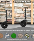 4 Inch Heavy Duty Spring Loaded Gate Caster Wheel With Side Brake 360 Degree Swivel for Wooden Gates Metal Tube Gates