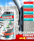 Tough As Nails Self Leveling Concrete Crack Filler Smooth Flow Formula For Driveway Patio Walkway And Tile Joints High Elasticity Waterproof Fast Setting Gray in a professional-grade pouch with application details.