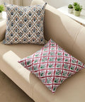 Floral Outdoor Pillow Covers 18 By 18 Rose Pink Waterproof Cushion Case For Patio Deck Garden Weatherproof And Fade Resistant Easy Slip Over Insert Cozy All Season Decor, pink floral pillows on beige sofa