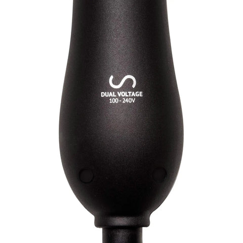Rotating Curling Iron With 1.25 Inch Ceramic Barrel And Auto Spinning Wand For Effortless Beachy Waves Dual Voltage Handle Close-Up