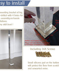 16 Inch Clear Acrylic Furniture Leg Set Of 4 For Coffee Tables Desks And Benches Modern Transparent Replacement Legs Square Style Super Durable DIY Friendly Mounting Mid Century Vibe Fits Many Furniture