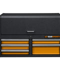 Front view of 36 Inch 5 Drawer GSX Series Tool Chest With Trigger Lock System Aluminum Drawer Pulls