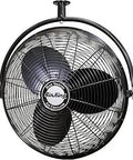 20 Inch Ceiling Mount Fan With 3670 CFM Air Flow Powerhouse Industrial Grade One Sixth Horsepower Motor Pivoting Head