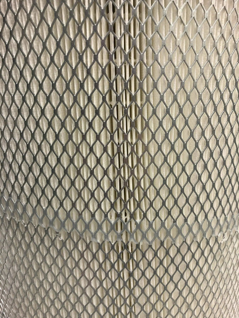 Close-up of Heavy Duty Replacement Dust Collector Filter For Donaldson, Clark, AAF, TDC Open Pans, showing fire retardant material.