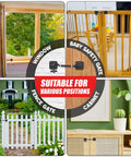 Adjustable 6 To 10 Inch Cabin Hook Eye Latch Gate With Heavy Duty 4 Point Bracket for windows, baby safety gates, fence gates, cabinets