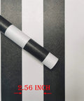Close-up of Black And White Stripe Peel And Stick Contact Paper Self-Adhesive Wallpaper Roll showing 2.56 inch stripe width