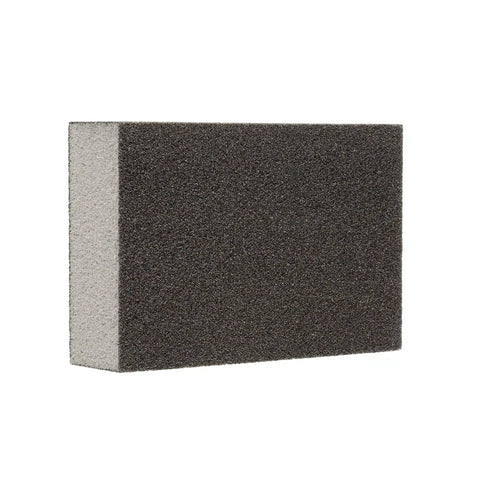 Fine Grit Sanding Sponge from 6-Pack for Smooth Finishes on Wood, Metal, and Plastic, showing sponge texture and thickness.