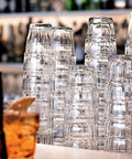 Stacked Rock Bar 16.25 Oz Cooler Glass Set Stackable Tempered Glasses For Ice Cold Drinks Water And Cocktails Perfect For Parties