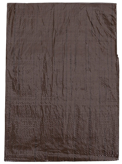 Heavy Duty 30 By 50 Ft Pro Grade All Purpose Tarp 5Mil Poly Reversible Waterproof Cover Brown And Green Outdoor Use Great For Construction Camping Landscaping And DIY Projects displayed on brown side