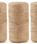 Natural Jute Twine 984 Ft Three Roll Pack Super Handy All Purpose Hemp String For Gardening Plant Ties Gift Wrapping Art Projects
