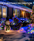 Garden Decor Solar String Lights Outdoor 120 LED Colorful Fairy Lights Waterproof for Christmas decoration in snowy yard