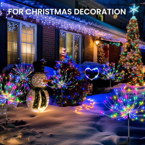 Garden Decor Solar String Lights Outdoor 120 LED Colorful Fairy Lights Waterproof for Christmas decoration in snowy yard