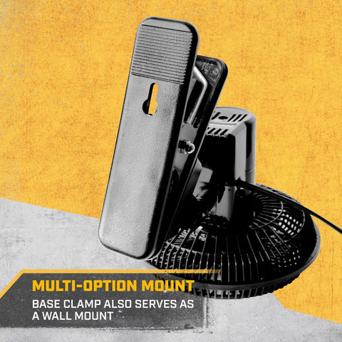 Oscillating Car Fan Built To Keep Your Ride Chill Fast With 12V Socket Power and heavy-duty clamp mount for versatility.