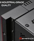 Close-up of 42U Server Rack Cabinet On Wheels With Glass Door 32 Inch Deep showing industrial-grade corner detail