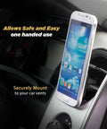 Rock Solid Magnetic Car Phone Holder With Kickass Magnet For Iphone And Android Universal 360 Rotate Air Vent Cell Phone Mount, secure one-handed use.