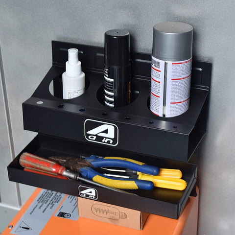 Magnetic Toolbox Tray Set With Two Heavy Duty Rubber Coated Trays Can And Screwdriver Caddy Paper Towel Holder Garage Storage