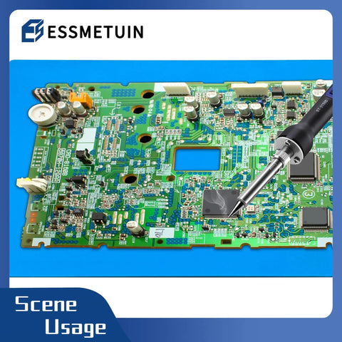 Premium Silicone Soldering Work Mat Heat Resistant Up To 920F Large 19.8 X 13.8 Inches Protective Electronics Repair Station in use