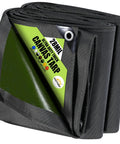 Beefy Ultra Heavy Duty Tear Resistant Canvas Tarpaulin 10x12 Ft With 28 Mil Organic Silicone Coating Waterproof Tarps