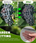 Ultra Fine Nano PP Garden Netting 10 X 20 Ft Birdproof Barrier Screen For Veggies Fruits And Flowers protecting grapes from birds.