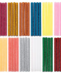 Glitter Hot Glue Sticks 4 By 0.27 Inch Mini Colored 48 Pack For Hot Glue Gun Assorted Colors Non Toxic Food Grade EVA Quick Drying Strong Bond Safe For Bible Scrapbooking And DIY Projects