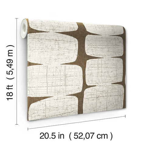 Mid Century Beads Peel And Stick Wallpaper Brown No Mess Easy To Install Repositionable And Removable 20.5 Inch Wide Roll 18 Feet Long