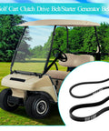 2 Pack Heavy Duty Golf Cart Drive And Starter Belt Kit for DS 1997 and up, Precedent 2004 models with FE290 FE350 Kawasaki Engines