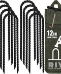 Heavy Duty Trampoline Stakes Anchors 12 Inch Ground Anchors With T Hook 8 Pack For Swing Sets And Outdoor Gear Rust Resistant Galvanized Steel Black Finish